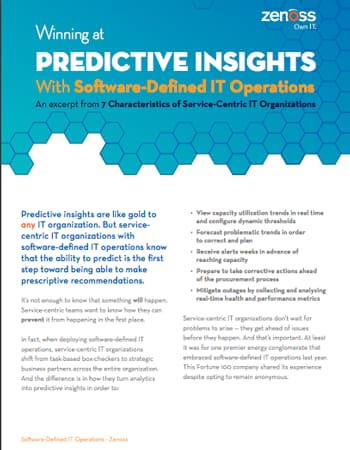 Predictive Insights With Software-Defined IT Operations