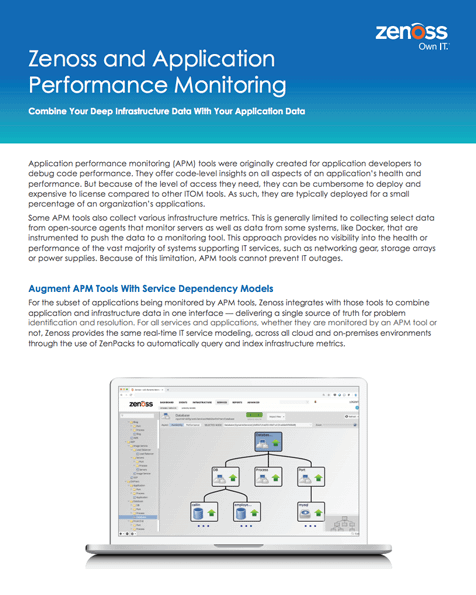 Zenoss and Application Performance Monitoring Zenoss