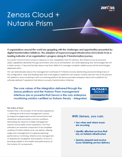 Zenoss Cloud + Nutanix Prism