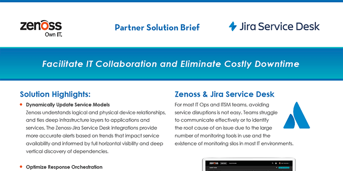 Zenoss-Jira服务台短暂合作伙伴解决方案