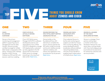 Top 5 Things You Should Know About Zenoss & Cisco