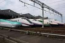 Bullet Trains - East Shinkansen Lineup at Niigata Depot