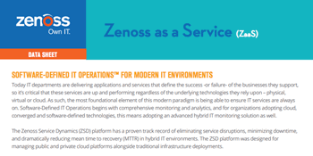 Zenoss Service Dynamics Zenoss Zenoss Service Dynamics Zenoss