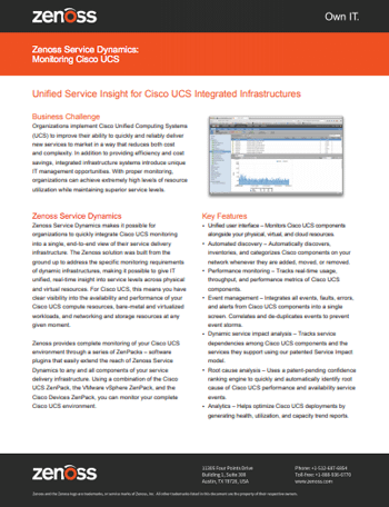 Monitoring Cisco UCS
