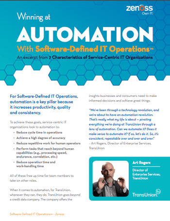 Automation With Software-Defined IT Operations