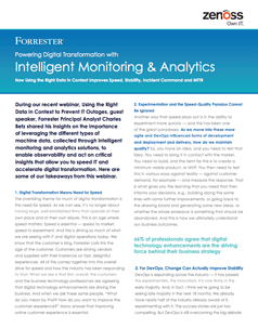 Forrester Insights: Powering Digital Transformation With Intelligent Monitoring & Analytics