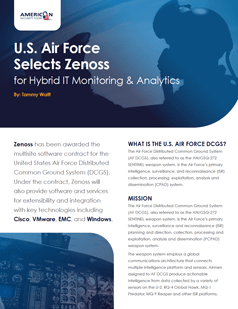 U.S. Air Force Selects Zenoss for Hybrid IT Monitoring & Analytics
