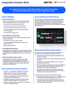 Microsoft 365 Solution Brief Zenoss Microsoft 365 Solution Brief Zenoss