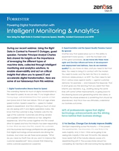 Forrester Insights: Powering Digital Transformation With Intelligent Monitoring & Analytics