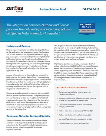 Zenoss-Nutanix Partner Solution Brief