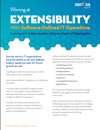 Extensibility With Software-Defined IT Operations